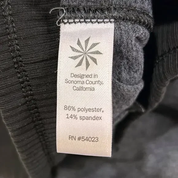 Athleta Gray Heather Jogger Sweatpants Zippered Pockets - Picture 8 of 8